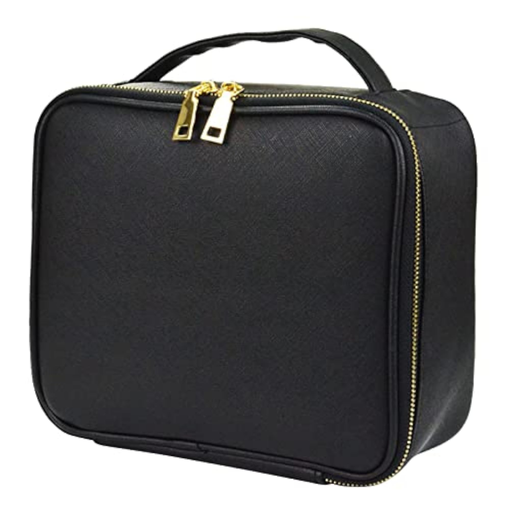 Makeup Cosmetic Bag Container Washable Organizer Portable PU, Black